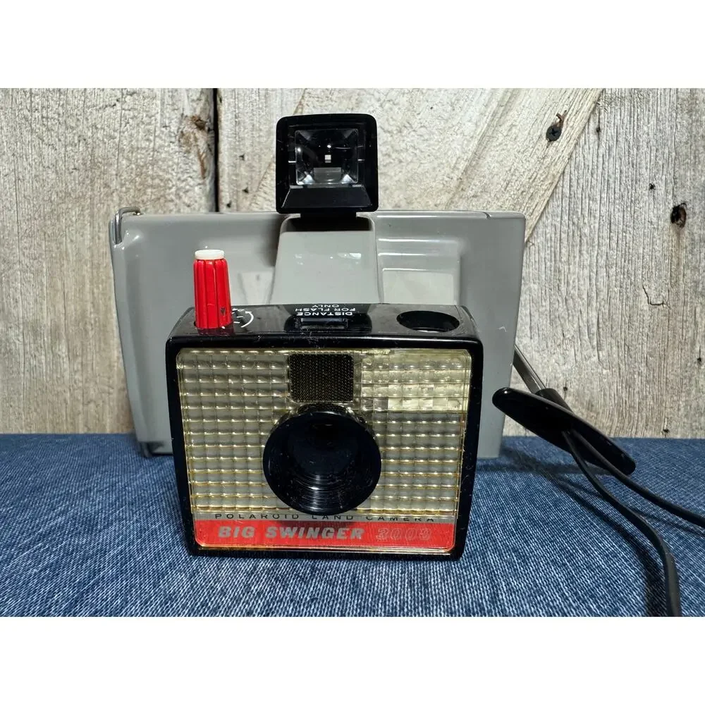 Vtg 60s Polaroid Big Swinger 3000 Beige Instant Camera Big Swinger Untested